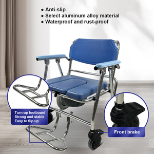 Premium a buon mercato pieghevole in lega di alluminio per donne incinte anziane con disabilità con ictus emiplegico pazienti doccia sedia a rotelle da comodo - Product Image 2