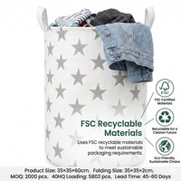 Sac à linge carré pliable de type vertical pour vêtements et outils