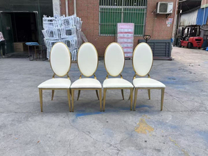 Chaise de banquet empilable moderne bon marché d'hôtel d'acier inoxydable d'or d'événement de mariage à vendre - Product Image 6