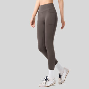 <span class=keywords><strong>Pantalones</strong></span> de Yoga de terciopelo para <span class=keywords><strong>mujer</strong></span> en otoño e invierno con bolsillos laterales <span class=keywords><strong>Pantalones</strong></span> de compresión de cintura alta <span class=keywords><strong>Pantalones</strong></span> de fitness cálidos de terciopelo fino - Product Image 2