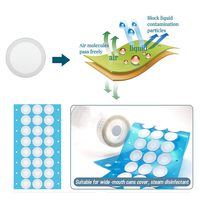 Stiker Kertas Saring Sintetis PTFE Filter Disc 0.3 mm untuk Budidaya Jamur Tutup Stoples Mulut Lebar