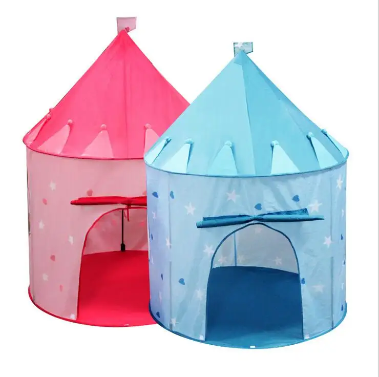 Draagbare Opvouwbare Prins Pop Up speelgoed Tent Kinderen Party Kasteel Cubby Speelhuis Kid play tent