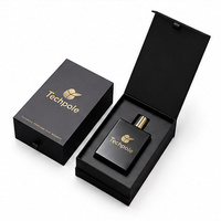 Boîte à parfum magnétique de luxe personnalisée avec insert en mousse EVA, estampage à chaud en feuille d'or, emballage de parfum en papier rigide pour marque