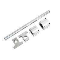Kit de 2 rails linéaires à longue durée de vie avec axe optique OD + 4 vis à billes SCS20UU + 4 supports de mouvement SK20 pour roulements linéaires