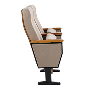 Silla de Teatro Manwa Expo HB661 Beige Roble con Reposabrazos para Uso en Auditorios, Escuelas y Hospitales - Product Image 3