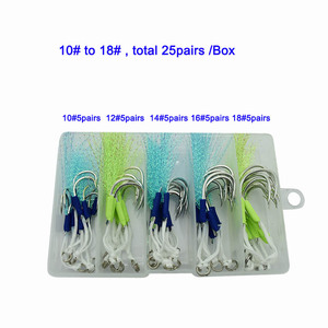Hameçon de pêche, accessoire en acier à haute teneur en carbone, crochet pour Slow Jigging, eau salée, 20, 25 paires/boîte - Product Image 2