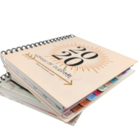 Carnet de notes/agenda A5 personnalisé à spirale avec 100 feuilles et service d'impression de couverture