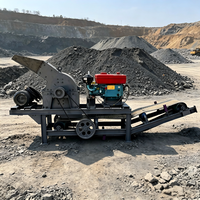 Concasseur à mâchoires mobile portable haute efficacité PE150X250 pour pierre, granit, calcaire, moteur AC, capacité max. 6 t/h pour l'exploitation minière et les carrières
