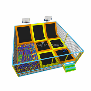 Grand <span class=keywords><strong>trampoline</strong></span> rebondissant avec filet, équipement de jeu intérieur pour enfants, <span class=keywords><strong>accessoires</strong></span> de parc de trampolines - Product Image 1