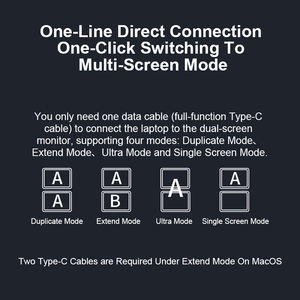 Monitor Portátil Delgado de 15 Pulgadas Full HD, Monitor Triple para Laptop con HDMI y Puerto Tipo C - Product Image 5