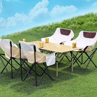 E-RIKE table pliante ultralégère en métal robuste chaise de camping portable pliable et ensembles de table pour l'extérieur
