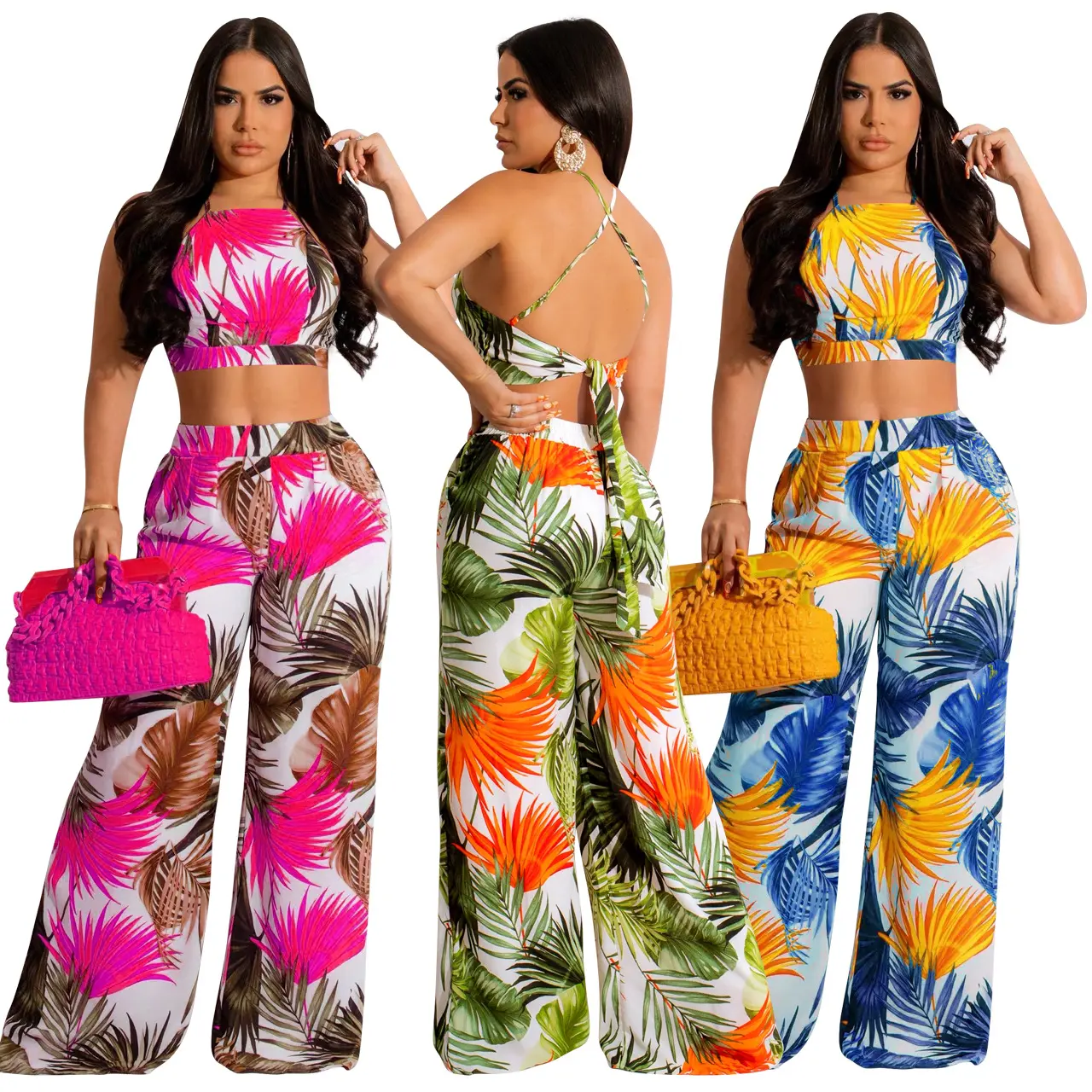 2023 New Fashion Sexy Ladies Suit Strap Design Beach Clothing Two Pieces