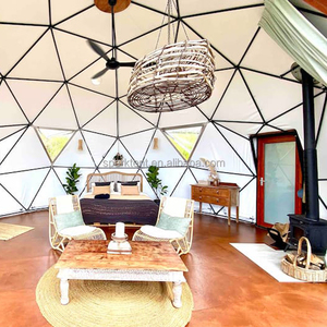 Mewah tahan air Dome Hotel rumah Geodesic Domes Glamping <span class=keywords><strong>Igloo</strong></span> dengan jendela kaca - Product Image 3
