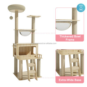 กรอบไม้สำหรับแมวและต้นไม้บ้านสัตว์เลี้ยงสำหรับแมวที่ข่วนต้นไม้ต้นไม้ต้นไม้พูดคุยพูดคุยได้อย่างหรูหราพร้อมกล่อง<span class=keywords><strong>ท</strong></span>รายสำหรับแมวต้นไม้ - Product Image 2