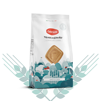 Biscuits sablés italiens de la marque Cabrioni, à base de malt d'orge, sucrés, traditionnels, pour le petit-déjeuner italien - 650 g Sac