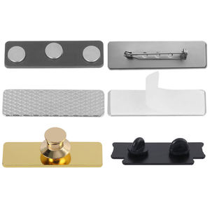 Distintivo del nome del personale in bianco con Logo personalizzato all'ingrosso targhette in metallo in acciaio inossidabile etichette magnetiche per dipendenti dell'<span class=keywords><strong>hotel</strong></span> - Product Image 3