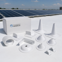 Accessoires pour système de toiture photovoltaïque solaire TPO : Base de support, Barre de terminaison, Capuchon de clou, Joint d'étanchéité