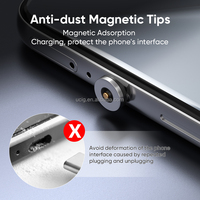Adaptateur de chargeur Mini USB-C |   Adaptateur convertisseur magnétique DC de type C à type C et IOS et micro USB pour câble de téléphone à rotation 540°