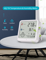 Aikesi AQ-TH Hygromètre numérique d'intérieur, thermomètre, moniteur de température et d'humidité, écran LCD, communication USB, plastique