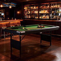 Table de billard pliable S.Q.F Portable 1,93 m en MDF avec jeu de queues pour salle de jeux intérieure professionnelle