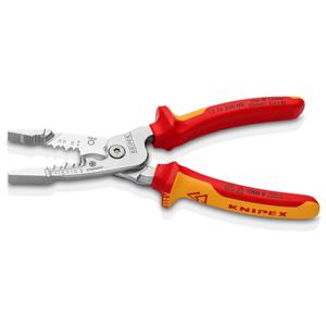 Pelacables versión métrica KNIPEX 13 76 200 ME aislado con empuñaduras de varios componentes, cromado VDE de 200 mm - Product Image 2