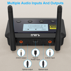 Transmisor y receptor de audio inalámbrico estéreo 1Mii B03Pro + con transmisor receptor <span class=keywords><strong>Bluetooth</strong></span> Aptx-LL/HD y LDAC para altavoz de TV - Product Image 5