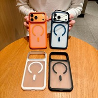 Coque de téléphone à chargement sans fil mat pour iPhone 17 Pro Max, nouvelle coque souple avec support d'appareil photo pour iPhone 17 Air