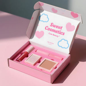 Boîte d'expédition en carton ondulé personnalisée avec design gratuit, rose, pliable, pour cosmétiques - Product Image 3