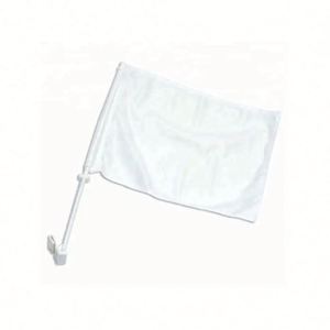 ผู้ผลิตโดยตรง รับผลิตธงโพลีเอสเตอร์แบบกำหนดเอง ธงเปล่าสำหรับติดกระจกรถยนต์ พร้อมก้านธงที่ไม่แตกหัก - Product Image 1
