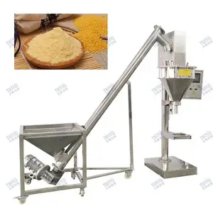 Semi-Auto powder filling machine with weighing auger filler for spice milk powder