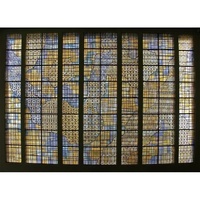 Panneau de vitrail moderne, feuille d'art mosaïque colorée pour cloison intérieure, écran de séparation de pièce, taille personnalisée, vente en gros