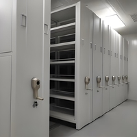 Compacteur métallique industriel, étagère mobile, armoire de stockage de fichiers avec système de verrouillage manuel pour mobilier de bibliothèque scolaire