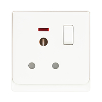 Usine ABUK, panneau PC blanc UK, 3 gangs, 4 gangs, maison 13A, prise électrique universelle multifonctionnelle USB C, interrupteur mural, prise de courant