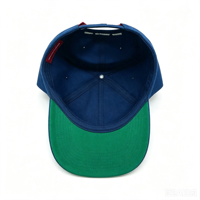 Gorra de Béisbol Personalizada con Bordado 3D de Cadena, 5 Paneles, Estilo Hip Hop, Sin Estructura, con Visera Verde