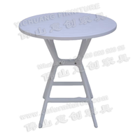 Table circulaire blanche de jardin en plastique de nouveau style pour l'utilisation extérieure de café de restaurant