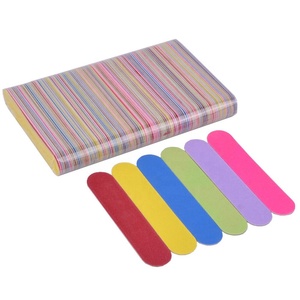 Customized Printed Logo Manicure Nail File 100/180 Professional Colorful Mini Nail File Buffer Set