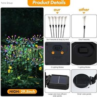 Lampe solaire LED étanche IP65 DC 6V en plastique avec prise de terre pour feux d'artifice, aménagement paysager, jardin, extérieur, guirlande lumineuse, décoration de cour