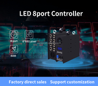 Contrôleur de barre de pixels RGB/RGBW Clen 24V SPI 1400W 8 ports 32 univers Artnet DMX512 pour éclairage de scène LED