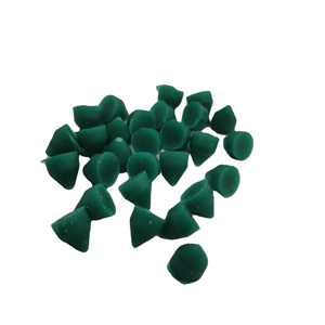 Résine abrasive conique triangulaire vert clair n°400 <span class=keywords><strong>pour</strong></span> polissage par vibration, ébavurage et finition haute brillance, forte force de coupe, type <span class=keywords><strong>gomme</strong></span> - Product Image 2