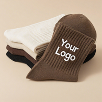 Chaussettes Crew de haute qualité Performance unisexe Logo personnalisé Chaussettes Crew en coton au design tendance