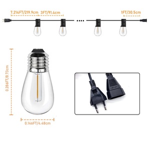 Guirlande légère en métal pour <span class=keywords><strong>ficelle</strong></span> extérieure avec fourche suspendue pour patio arrière-cour jardin pont fête mariage - Product Image 6