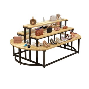 Stand <span class=keywords><strong>Display</strong></span> Sepatu & Tas Gaya Cina Merk SEM 3-Tingkat Multi-Layer untuk Pusat Perbelanjaan - Product Image 1