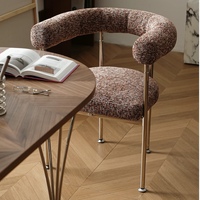 Chaise de salle à manger contemporaine avec structure en acier inoxydable et éponge haute densité pour bureaux à domicile ou salons de restaurant
