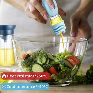 Dispensador de aceite de oliva para hornear barbacoa, con gotero de silicona, dosificador de aceite medido 2 en 1 para asar, hornear y freír - Product Image 4