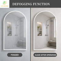 Miroir de salle de bain avec éclairage LED 20"*28" tactile et dimmable 6000K, anti-buée IP44, miroir mural pour la vente en gros par Joystar