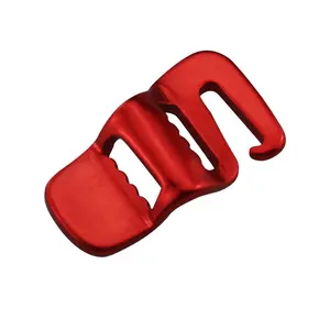 红色20毫米金属G钩梯滑块带扣，用于织带
