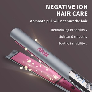 Lisseur et boucleur Dsp 2 en 1, multi-styler électrique à chauffage rapide pour cheveux secs et humides, gris et bleu - Product Image 2