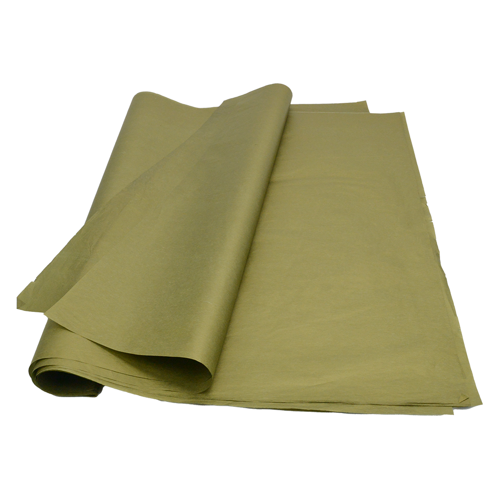 Papier de soie personnalisé vert Olive imprimé nordique papier de soie marron