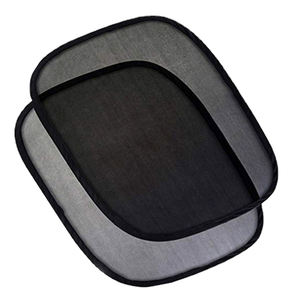 ม่านบังแดดด้านข้างป้องกันรังสี UV ผ้าโพลีเอสเตอร์ตาข่ายติดกระจกรถยนต์สีเงิน - Product Image 1