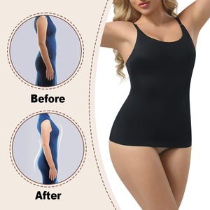 1341 Cami modellante senza cuciture per le donne gilet lungo per il controllo della pancia scolpire personalizzato Shapewear canotta modellante per il corpo dimagrante OEM - Product Image 6